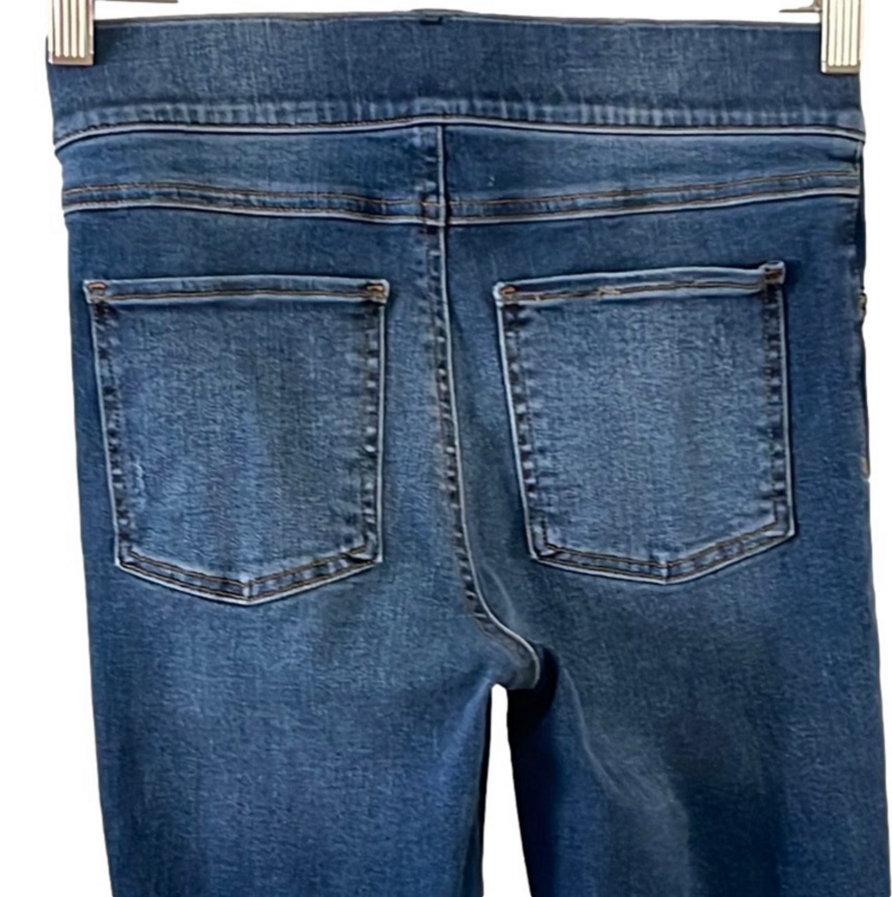 Spanx Distressed Pull On Stretch Denim Legging Jeans Medium Wash Size Small - Picture 6 of 15